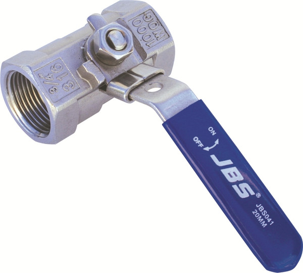 Order In - JBS - Ball Valve - 1-Piece - Stainless Steel Grade 316 - 25 mm - 1" - F&F - BSPT - 1000 PSI - JBS041025