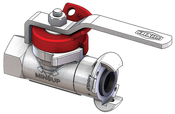 Order In - Dixon 08/062/104/00LO Minsup Econovalve Ball Valve Lockout - Cast Iron - BSP Female x 'A' Type -1inch