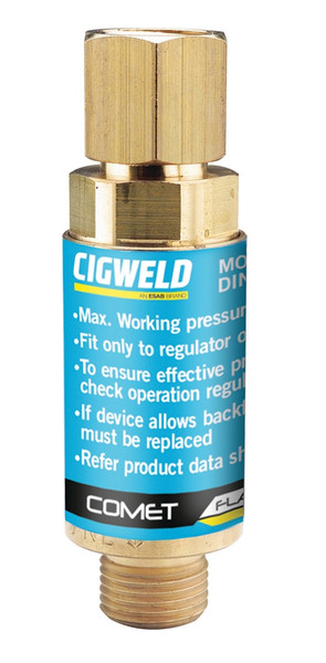 Order In - Cigweld 308734 Comet F2 Regulator End Oxygen Flashback Arrestor