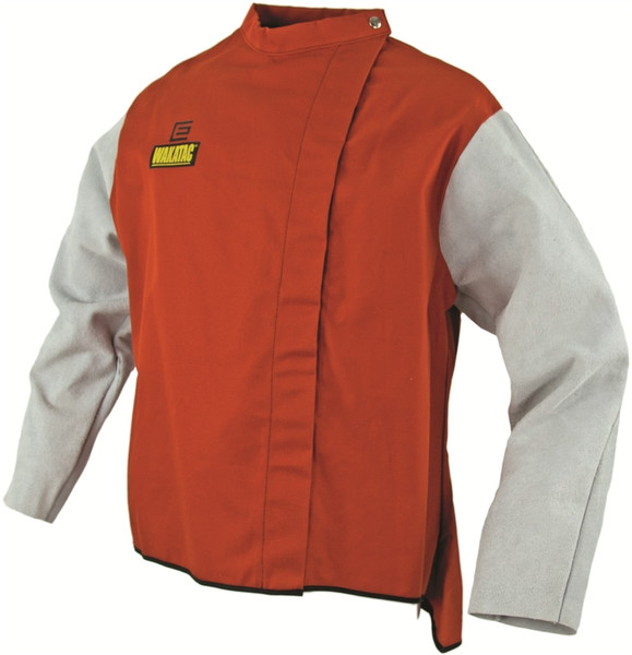 Order In - Elliotts WAKPJ30CSXL Wakatac Orange Chrome Leather Sleeve Welders Jacket - XL