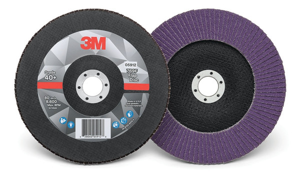 Order In - 3M 769F Zirconia Flap Disc - UU010034500 - 180X22mm - 80+ Grit