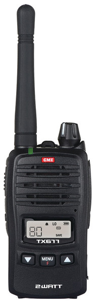 Order In - GME TX677 UHF CB Handheld Radio - 2 Watt - USB Charging - Black