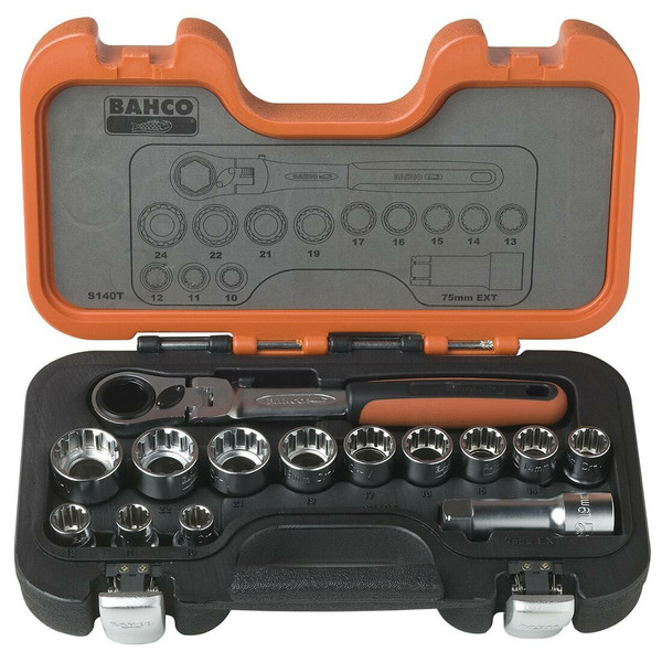 Bahco Pass-Through Socket Set Metric 14 Piece