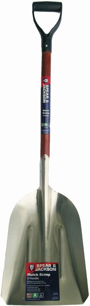 Order In - Spear & Jackson SJ-ASG55 Grain Scoop Shovel with Plastic D Handle - 420 mm Blade - 1100 mm Handle - Timber