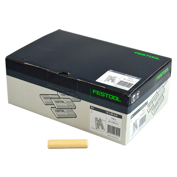 Festool 10mm x 80mm DOMINOs XL - Beech - 150 Pack