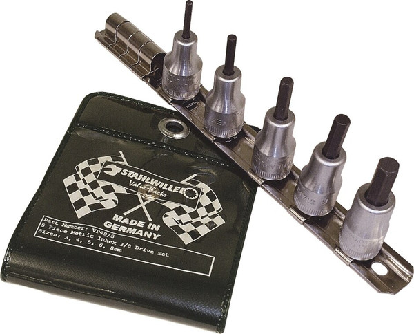 Order In - 5-Piece In-Hex Socket Set - Metric - 3/8" Drive - 709764 - Stahlwille
