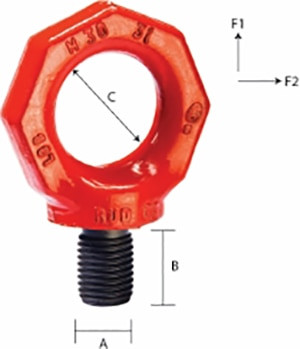 Order In - RUD Eyebolt - RS-M16 - GR80 - Metric - Cap - 4T