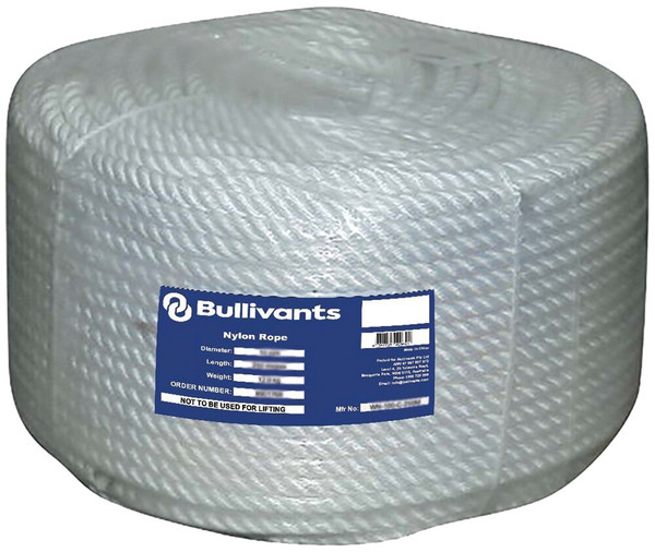 Order In - Bullivants Rope - Coil - Nylon - White - 16mm x 250m