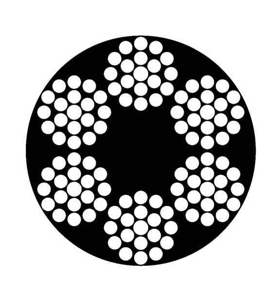 Order In - Bullivants Wire Rope - Grade 1570 - PVC Coated - Galvanised - 6 x 19 - 4mm