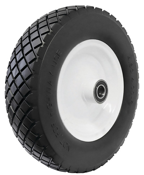 Order In - Easyroll - Pneumatic Wheel - Puncture Proof - 200 kg - Urethane Foam/Steel - White - 1" Precision Bearing - 390 mm -  - EHI