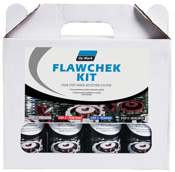 Order In - DY-MARK - 4-Part Inspection Kit - Aerosol - Flawchek - Grey/Red/Blue/White - 350g