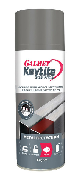 Order In - Galmet - ® GKSGA350 Keytite Steel Primer Aerosol - Grey - 350g