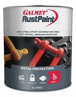 Order In - Galmet - ® GRPW4L RustPaint, Epoxy Enamel Paint - White - 4L