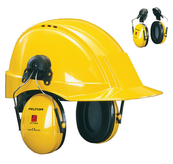 Order In - 3M Peltor Optime I H510P3GS/E 7100242341 Earmuffs - Cap Attach - Class 5 - 26dB - Black/Yellow