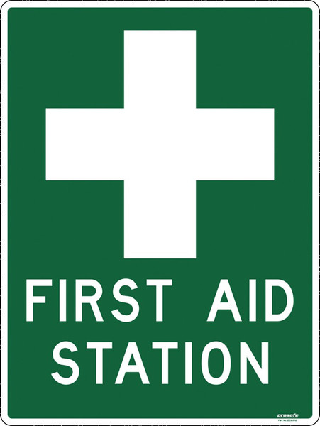 Order In - PROSAFE Construction Sign - Emergency Information - First Aid Station - 600mm x 450mm