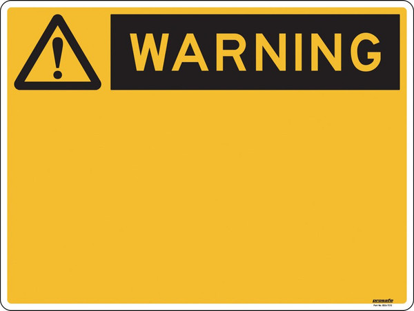 Order In - PROSAFE Construction Sign - Warning - Polypropylene - 600mm x 450mm