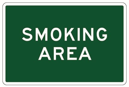 Order In - PROSAFE Notice Sign - Smoking Area - Polypropylene - 450mm x 300mm