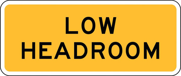 Order In - PROSAFE Warning Sign - Low Head Room - Metal - 300mm x 125mm