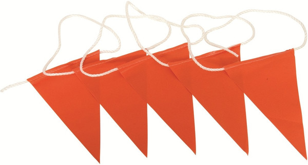 Order In - PROSAFE Safety Flag On Rope - Fluorescent Orange - 30m Roll