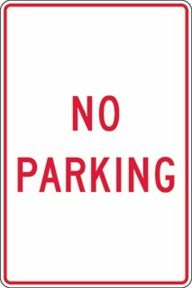 Order In - PROSAFE Parking Sign - No Parking - Metal - 300mm x 450mm
