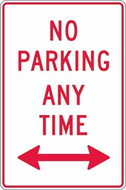 Order In - PROSAFE Parking Sign - No Parking Any Time - Metal - 300mm x 450mm