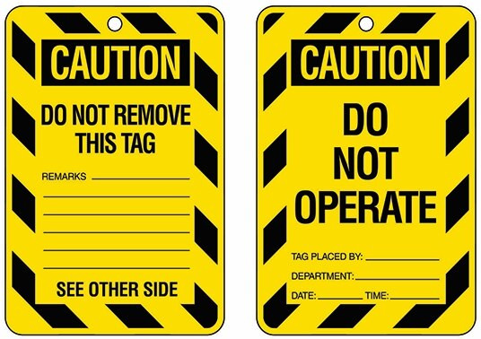 Order In - PROSAFE Tag - Caution - Do Not Remove/ Do Not Operate - Poly - 100mm x 150mm - Pack of 10