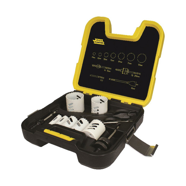 Order In - Alpha HSKPLW11 Holesaw Kit - Plumbers - Bi-Metal - White Pointer - 11 Piece