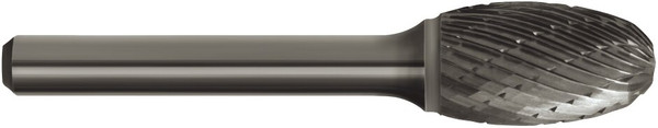 Order In - Sutton Tools Carbide Burr - Double Cut - Oval Shape - 1/4" Shank - 1/2" x 7/8" - 2-5/8" OAL - B203