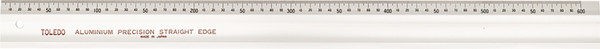Order In - Straight Edge Rule - Single Sided - 1 mm Graduation - 1000 mm - Aluminium - SE1000 - Toledo