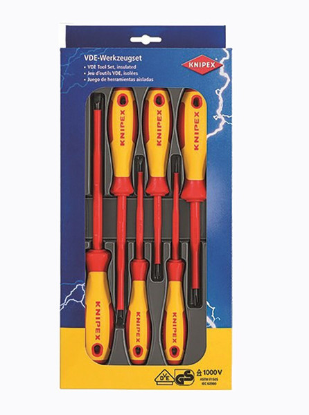 Order In - Knipex® 002012V02 Slim Screwdriver Set - 1000V - Insulated - 6 Piece