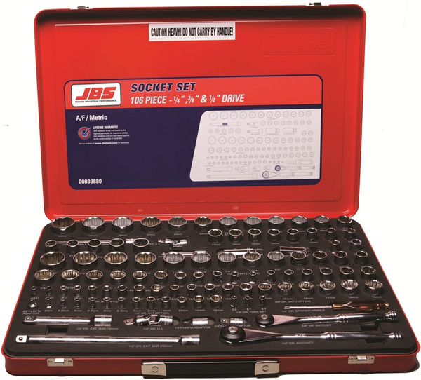 Order In - JBS SS14-38-12-106 Socket Set - 106 Piece - Metric & A/F