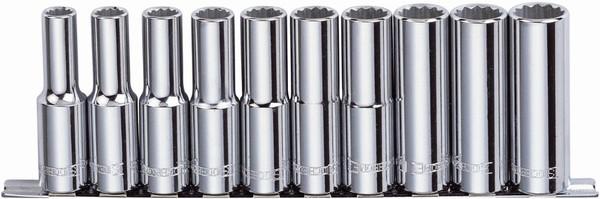 Order In - 10-Piece Deep Socket Set - Metric - 1/2" Square Drive - SCMT14252 - Sidchrome
