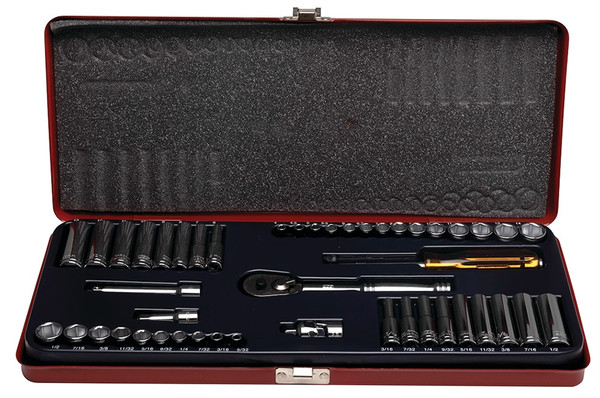 Order In - JBS SS14-46 46 Piece Socket Set - AF/METRIC 1/4"DR
