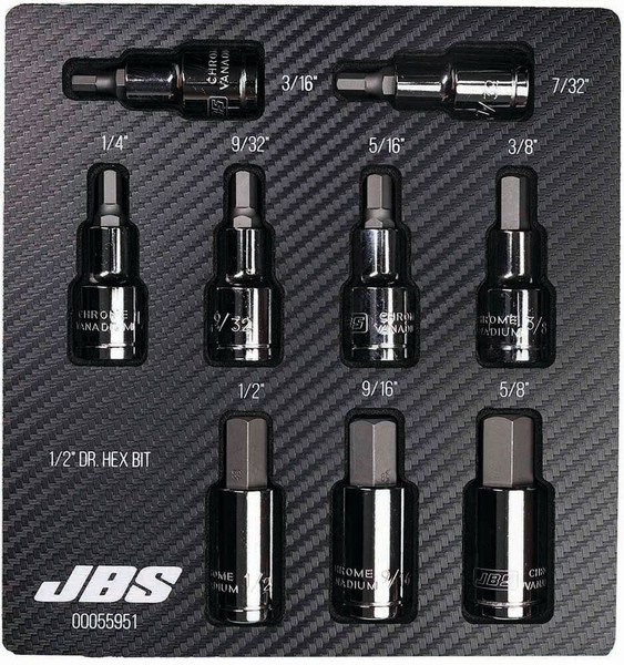 Order In - JBS BWT18010 Modpak #01 Inhex Socket Set - 1/2" DR - 9 Piece - SAE