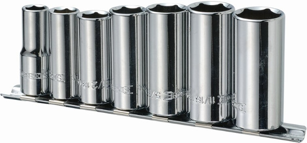 Order In - 7-Piece Deep Socket Set - Imperial - 3/8" Square Drive - SCMT13430 - Sidchrome