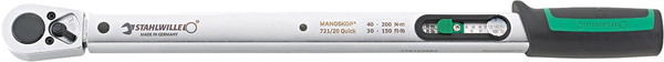 Order In - Stahlwille 50204020 721 Quick Torque Wrench - 1/2" Drive - Fixed Ratchet Head - 483mm - 40-200 Nm