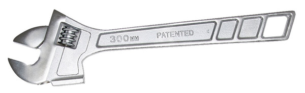 Order In - Adjustable Wrench - 38 mm Capacity - 300 mm Length - Steel Alloy - Chrome - DH-12 - JBS