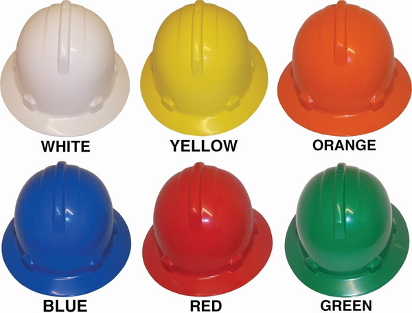 Order In - 3M HH44 7012922142 Hard Hat - Full Brim - Type 2 Polycarbonate - Unvented - 6 Point Pinlock Suspension - Orange