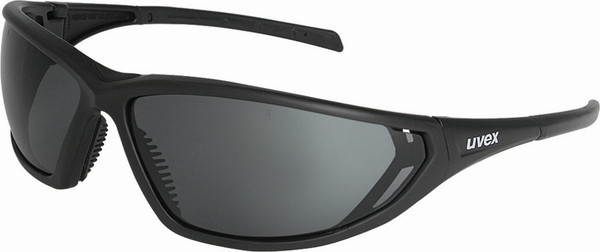 Order In - uvex warrior 9101-063 Safety Glasses - Soft Grip Nose Pads - Black Frame - Anti-Scratch Coating - Polarised - Grey 14% VLT Lens