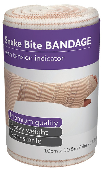 Order In - AERO Healthcare Snake Bite Bandage with Indicator - Heavy Weight - Non Sterile - 10cm x 10.5m