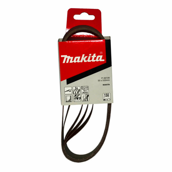 Makita 30mm x 533mm Sanding Belts 150 Grit - 5 Pack