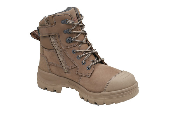 Order In - Blundstone 8063 RotoFlex Nubuck 6" Zip Safety Boot - Stone
