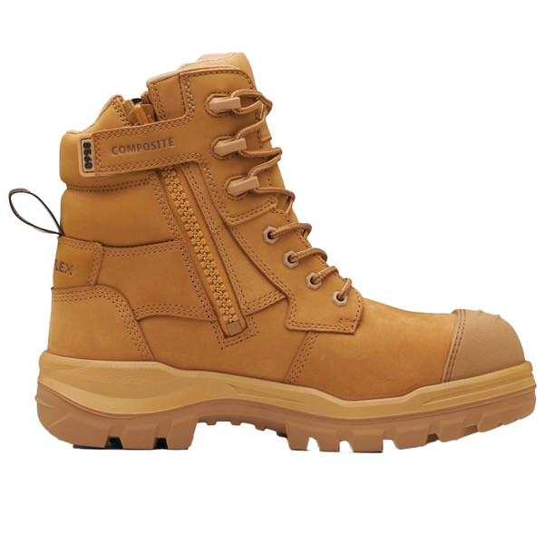Order In - Blundstone Rotoflex 8560 Composite Safety Boot - Zip Sided - 150mm - 6inch - Wheat