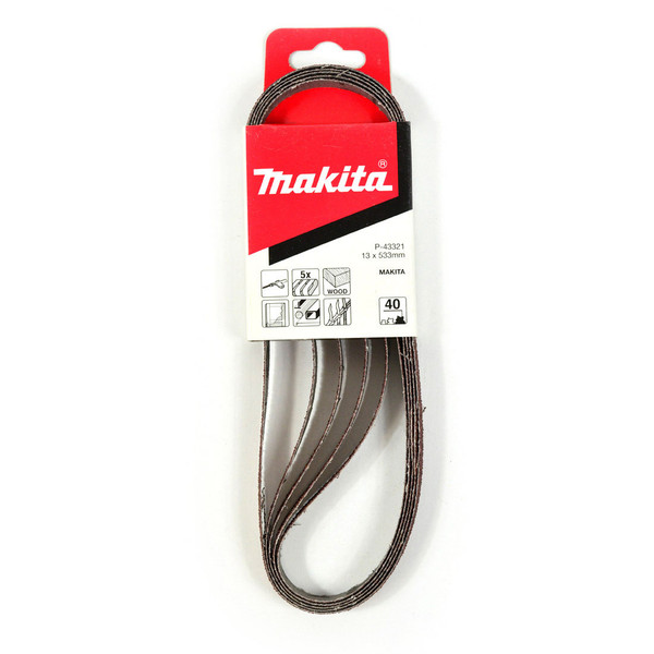 Makita Abrasive Belt P40 13x533 5Pk - P-43321