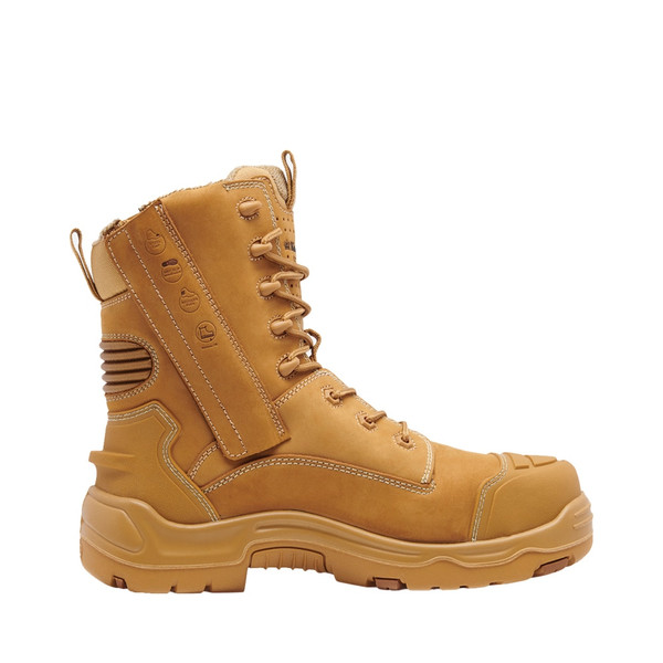 Order In - King Gee K27997 Men's Onyx 8Z Safety Boot - Metguard - Puncture Resistant - Kevlar Thread - Leather - Wheat