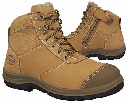 Order In - Oliver - Safety Boots - Lace Up/Zip - Polyurethane/Sole - 34-662 - Wheat