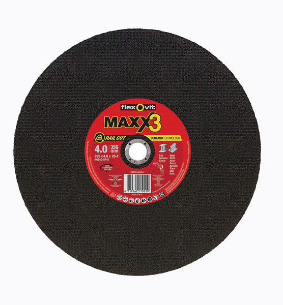 Order In - Flexovit 66252845404 Maxx 3 NQ24Q T41 Rail Cutting Disc - 356 x 4.0 x 25.4mm