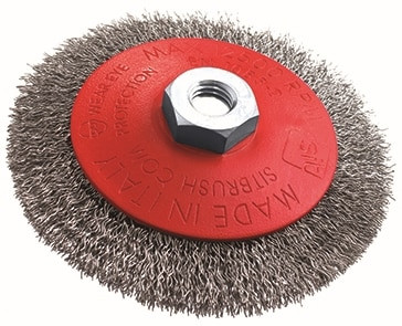 Order In - SIT CO120 Steel Crimped Wire Bevel Brush - 120 X 14mm