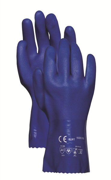 Order In - PROSAFE Premium 806-27 Chemical & Liquid Resistant Gloves - PVC - 27CM Blue - 8