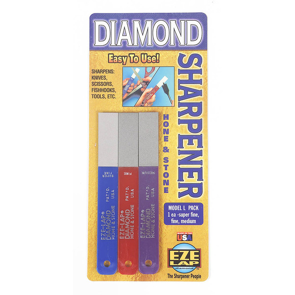 Eze-Lap Diamond Sharpener Set Hone & Stone 3Pk - LP3